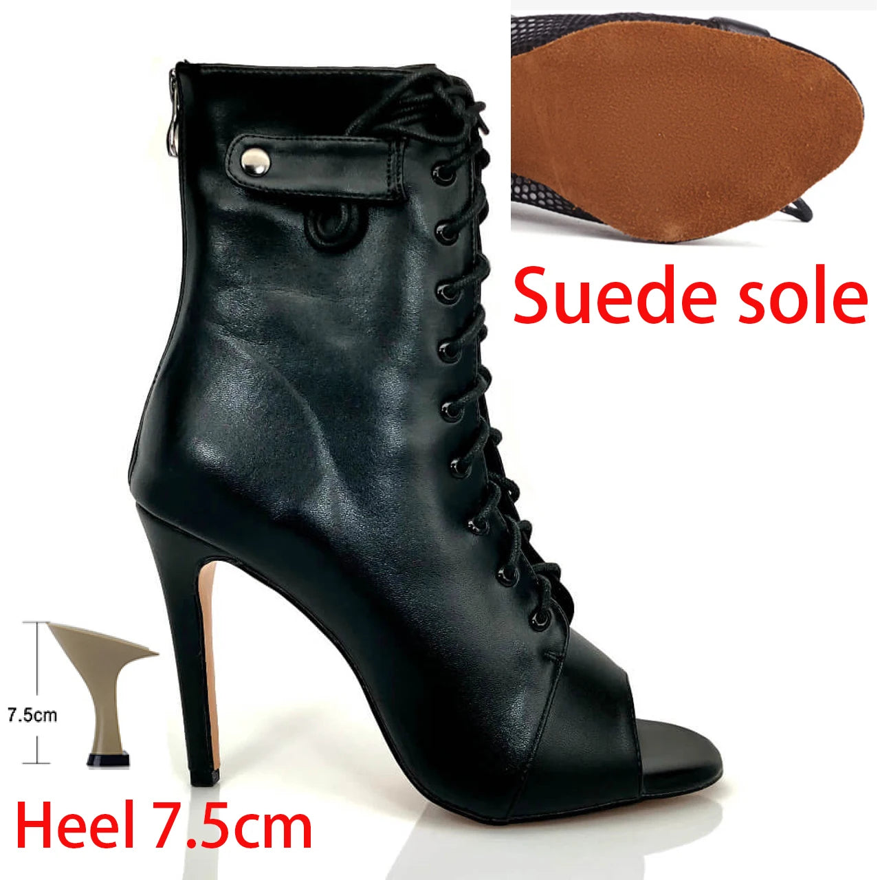 Black Jazz Dance Shoes Girl Sexy Ballroom Party Boots Salsa Dancing for Women Dance Heels Latin Stage Performance 2025 Summer