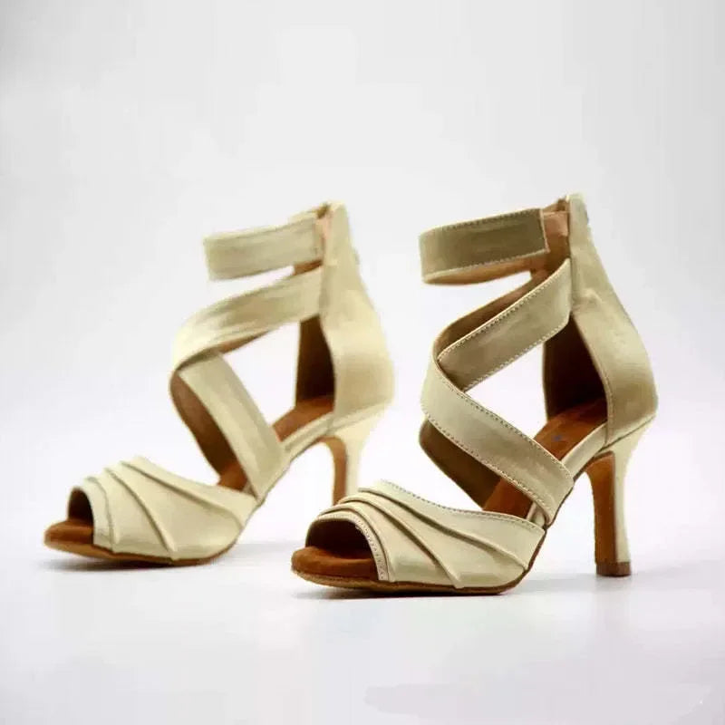 Black Latin Dance Shoes Strip Pole Dance Party  High Heel Sandals Summer New Hot Sale Indoor Stage Game Women Performance