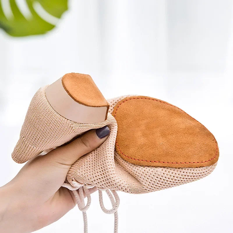 Latin Dance Shoes for Adult Women 3.5cm Heels Indoor Body Modern Jazz Dance Breathable Soft Sole Training Lace-up Shoes 2025