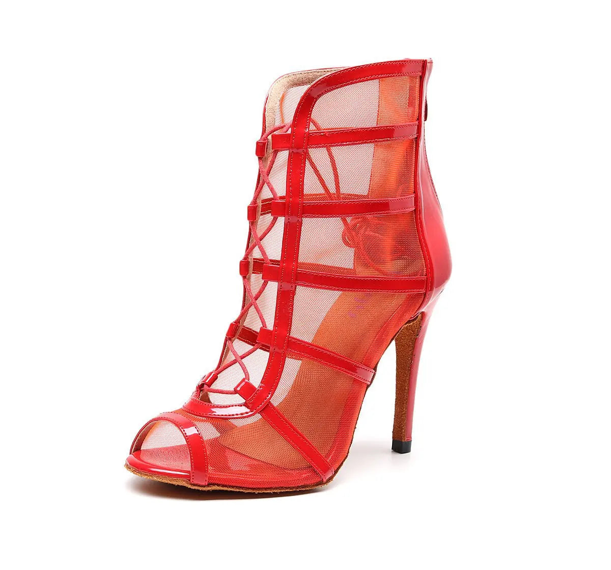 Latin Dance Shoes for Women High Heel Sandals  Summer Hot Boots Sexy Party Ballroom Performances Indoor Soft Bottom Stage Game