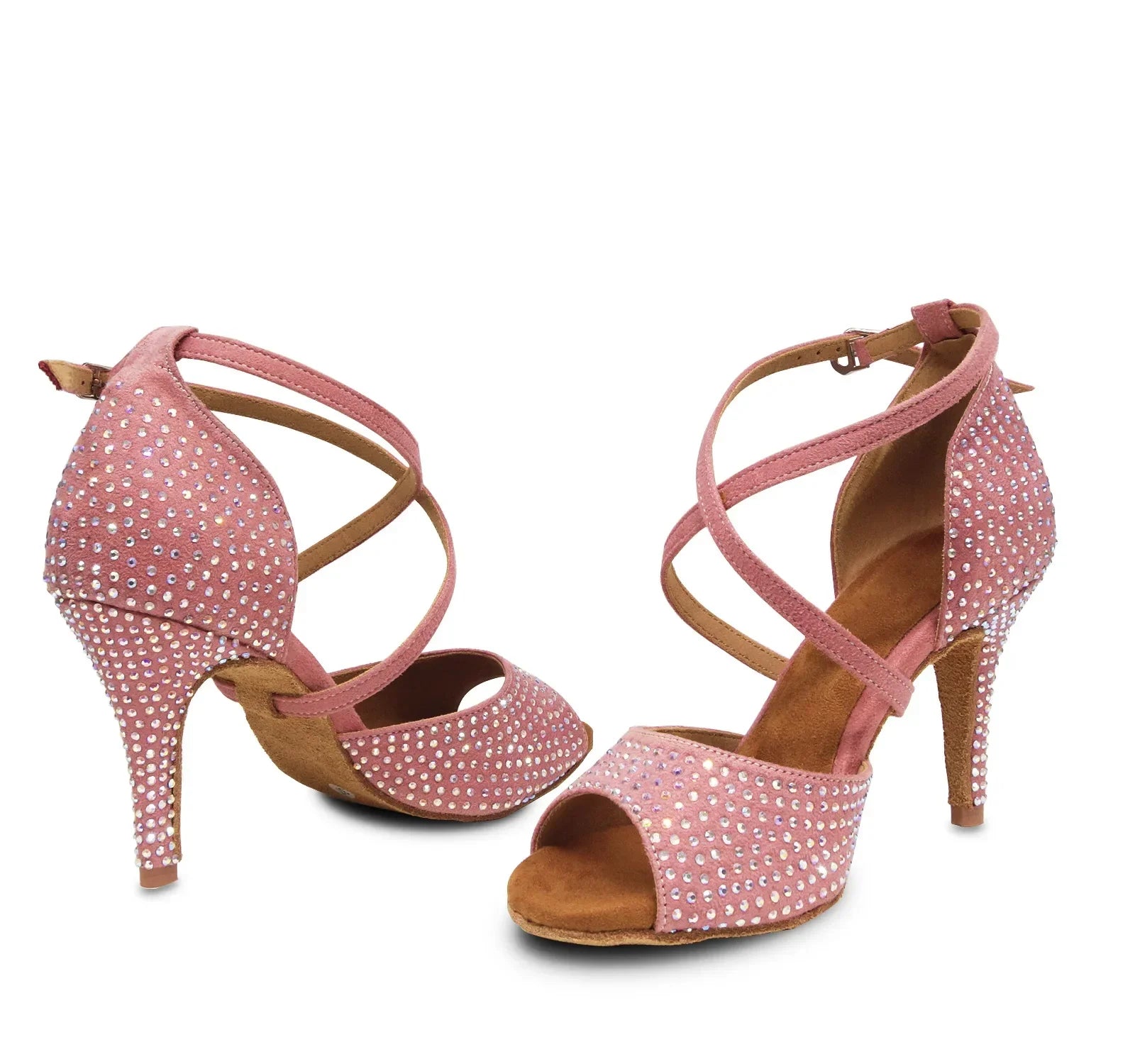 Pink Latin Dance Shoes Indoor Soft Bottom Hot Sale Tango Jazz Modern Dance Wedding Shoes Summer Sandals 2025 Performance