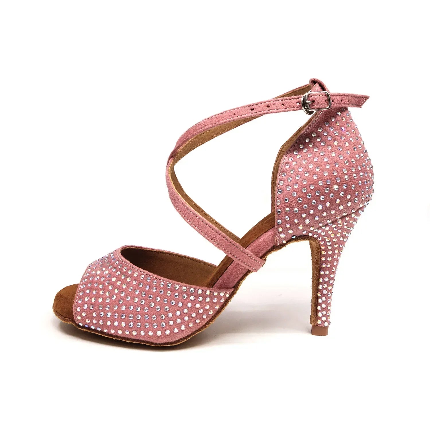 Pink Latin Dance Shoes Indoor Soft Bottom Hot Sale Tango Jazz Modern Dance Wedding Shoes Summer Sandals 2025 Performance