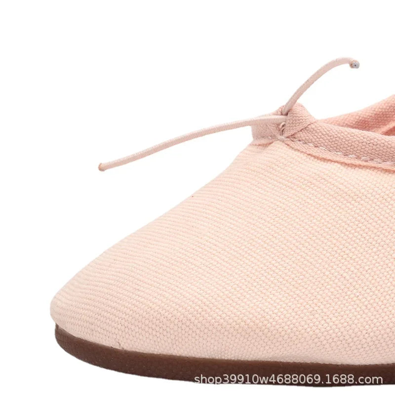 Professional Latin Dance Practice Dance Shoes Women Canvas Jazz Tango Cha Cha Teacher Dance Shoes Indoor Soft Sole Practice Heel