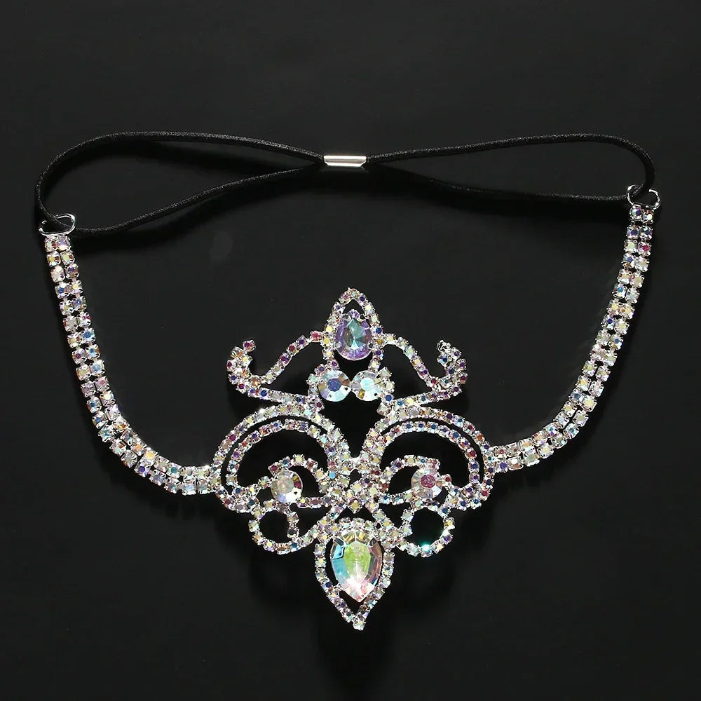 Belly Dance Rave Colorful Crystal Thigh Chain  Accessories Gift 2025 Beach Bikini Geometric Sexy Leg Jewelry Dress for Women