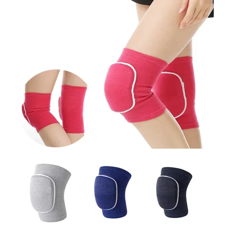 2pcs Dance knee pads Sports Compression Knee Pads Elastic Knee Protector Thickened Sponge Support roller volleyball Training
